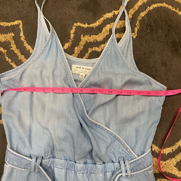 Cloth And Stone Chambray Belted Dress 👗 Size Large - Picture 13 of 13